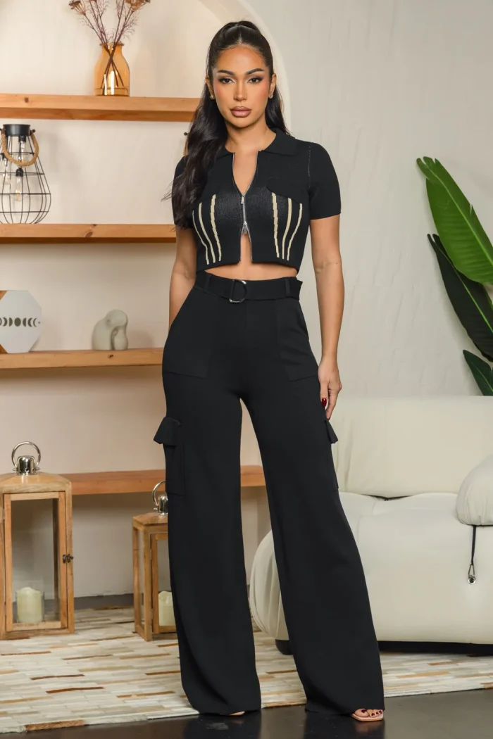 Knit set pants and top - Imagen 1